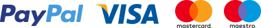 We accept VISA, Visa Debit, MasterCard and Maestro